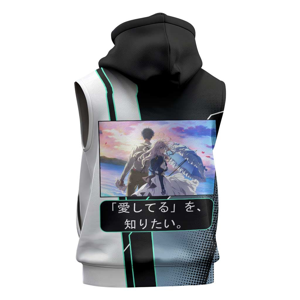 Violet Evergarden Sleeveless Zip Hoodie Emotional Anime Romanticism Style