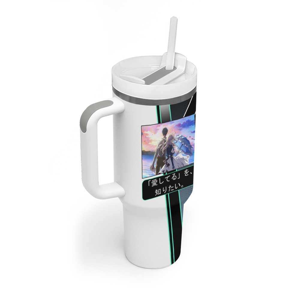 Violet Evergarden Tumbler With Handle Emotional Anime Romanticism Style