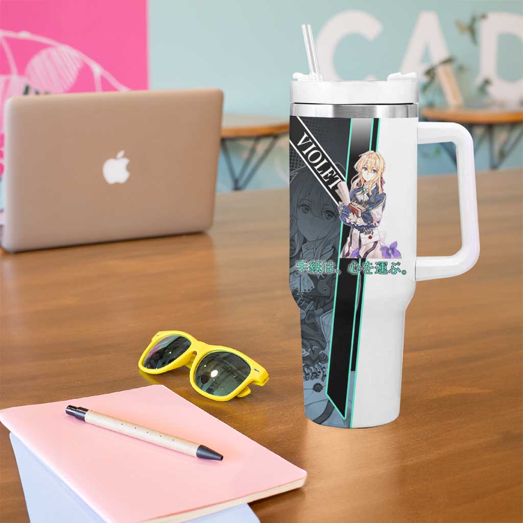 Violet Evergarden Tumbler With Handle Emotional Anime Romanticism Style