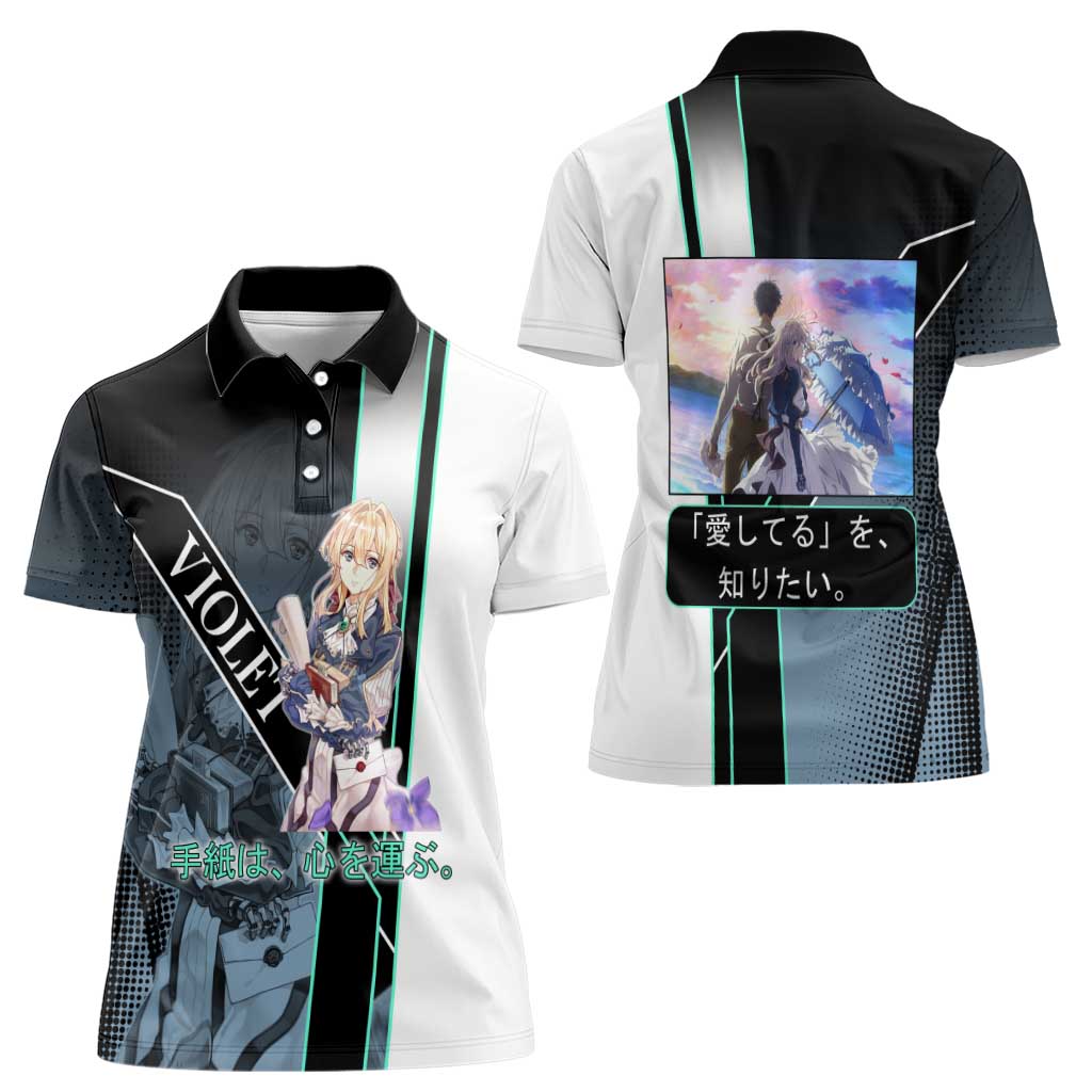 Violet Evergarden Women Polo Shirt Emotional Anime Romanticism Style