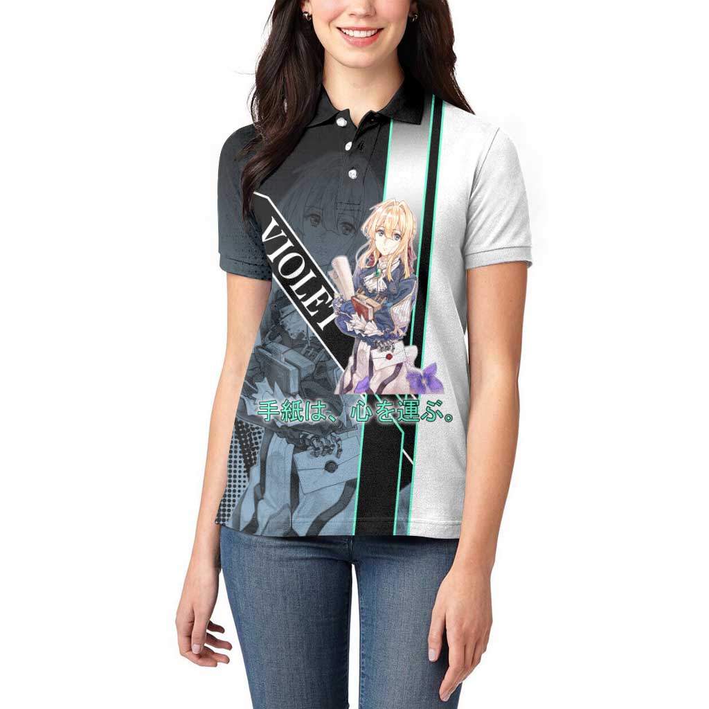 Violet Evergarden Women Polo Shirt Emotional Anime Romanticism Style