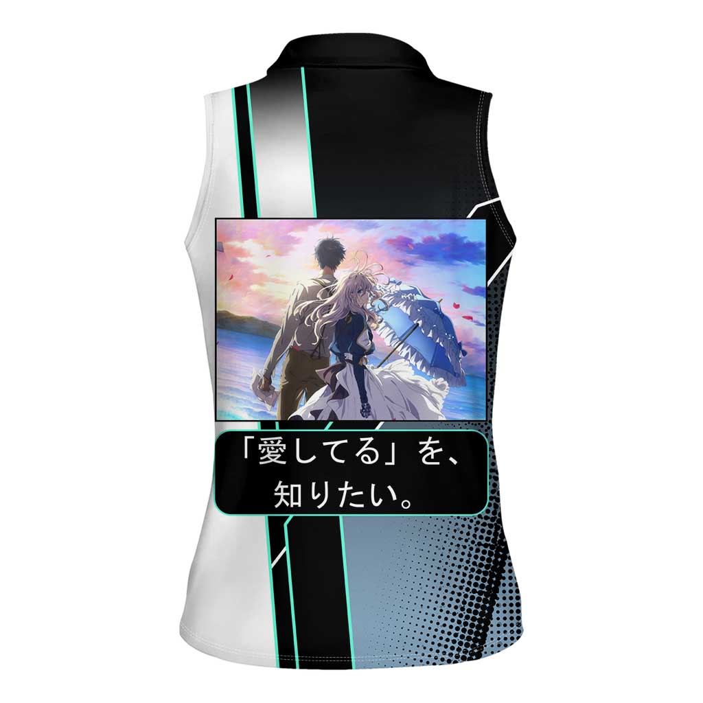Violet Evergarden Women Sleeveless Polo Shirt Emotional Anime Romanticism Style