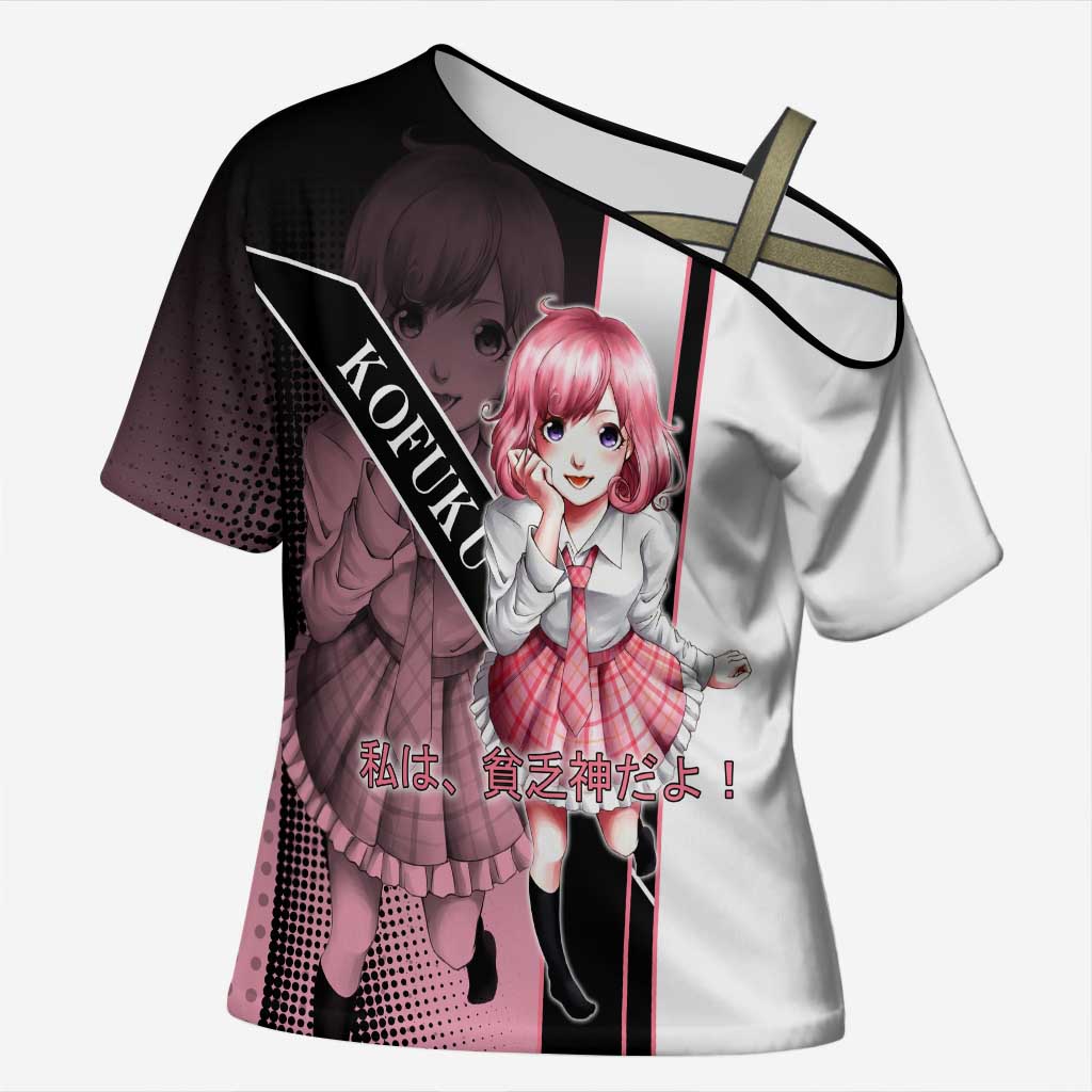 Kofuku Cross Shoulder Shirt Playful Chaoscore Anime Style