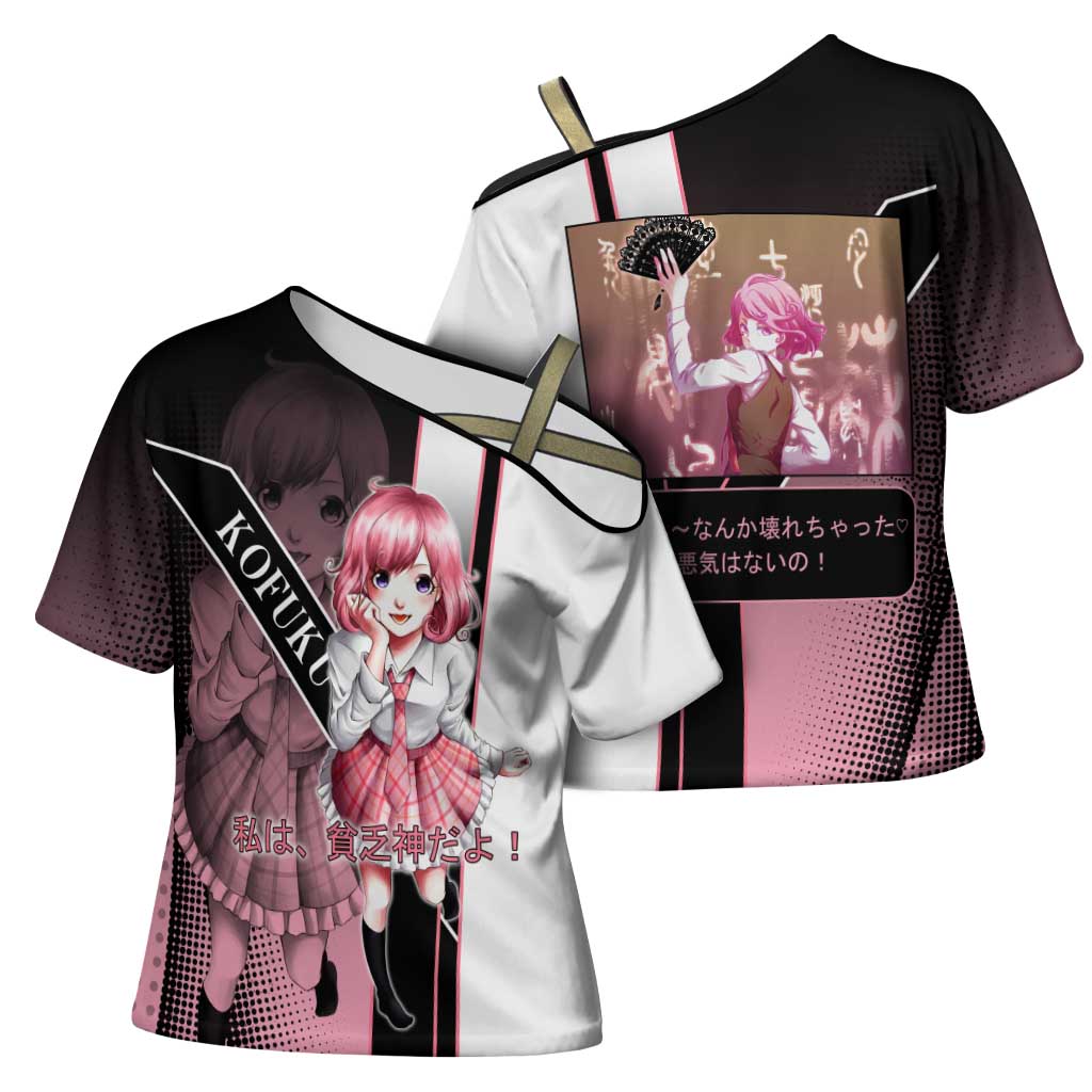 Kofuku Cross Shoulder Shirt Playful Chaoscore Anime Style