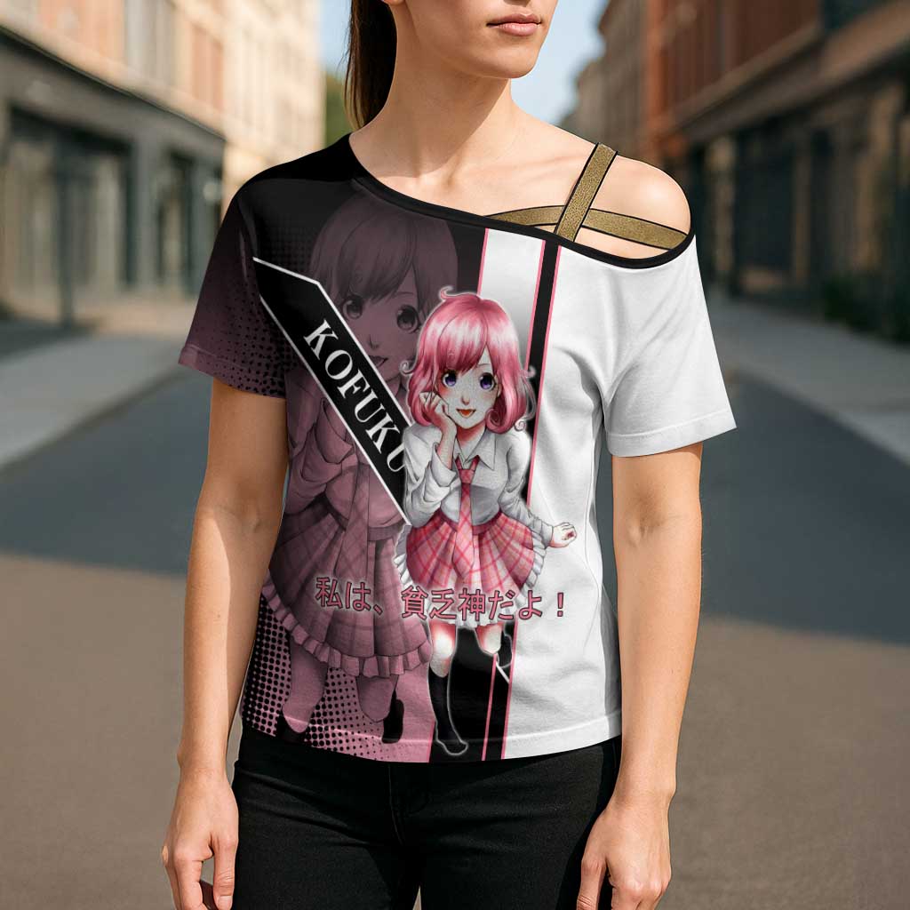 Kofuku Cross Shoulder Shirt Playful Chaoscore Anime Style