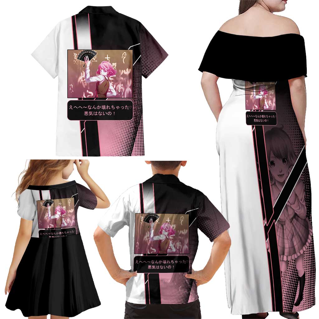 Kofuku Family Matching Off Shoulder Maxi Dress and Hawaiian Shirt Playful Chaoscore Anime Style