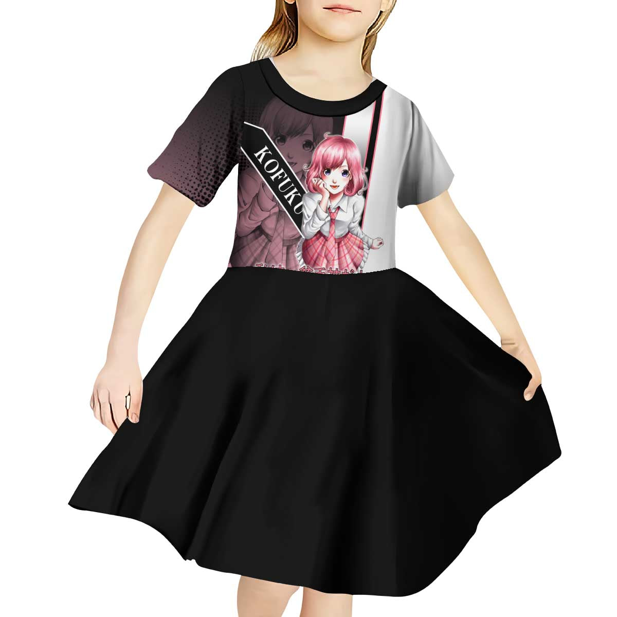 Kofuku Kid Short Sleeve Dress Playful Chaoscore Anime Style