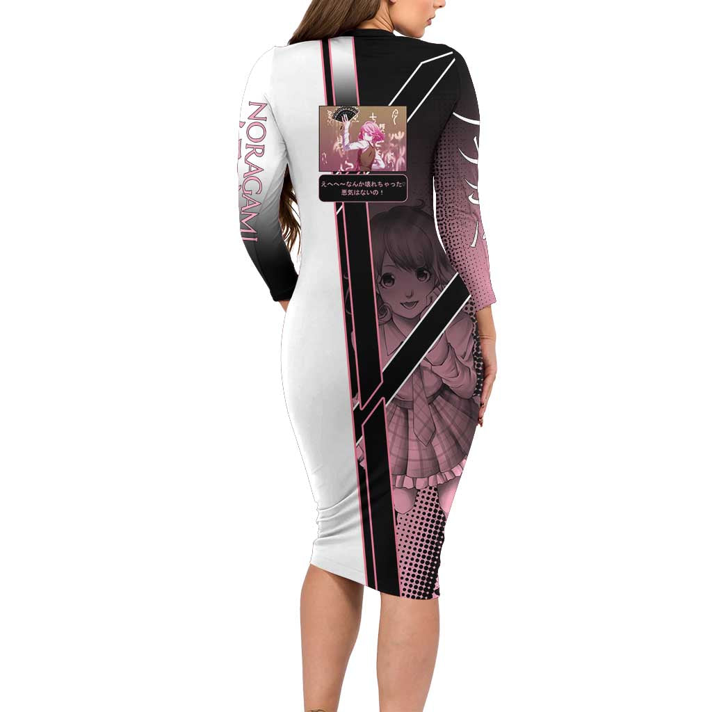 Kofuku Long Sleeve Bodycon Dress Playful Chaoscore Anime Style