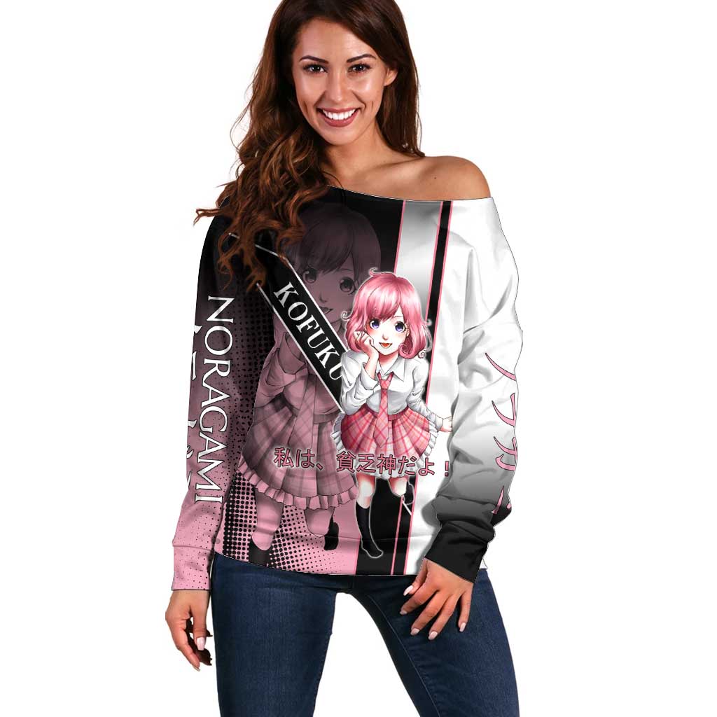 Kofuku Off Shoulder Sweater Playful Chaoscore Anime Style