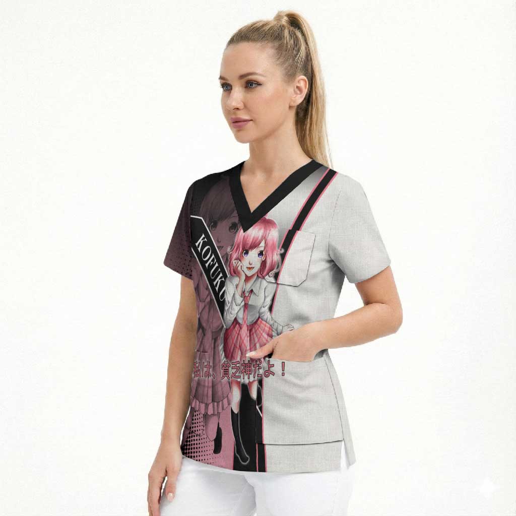 Kofuku Scrub Top Playful Chaoscore Anime Style