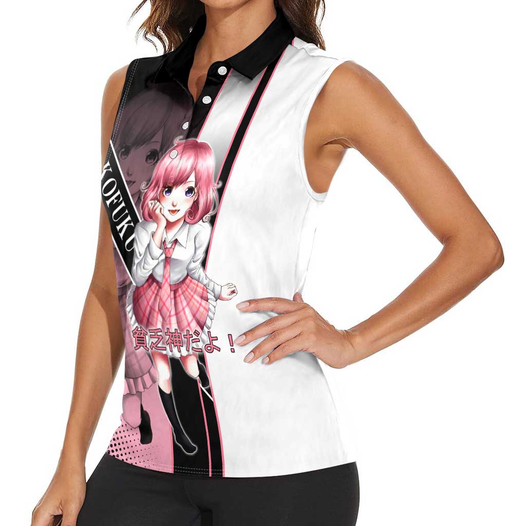 Kofuku Women Sleeveless Polo Shirt Playful Chaoscore Anime Style