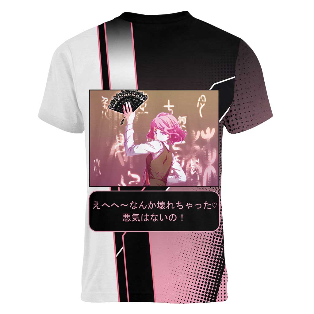 Kofuku Women V-Neck T-Shirt Playful Chaoscore Anime Style