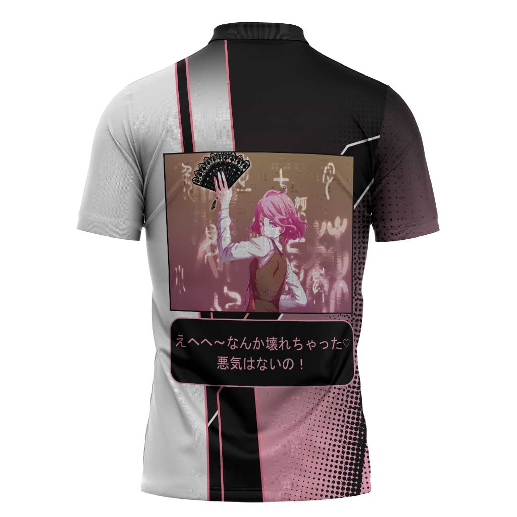 Kofuku Zipper Polo Shirt Playful Chaoscore Anime Style