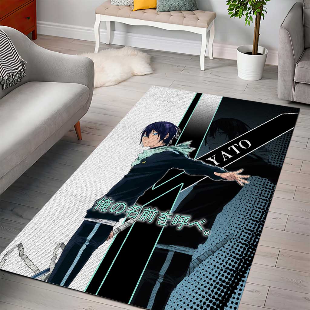 Yato Area Rug Urban Celestial Anime Style