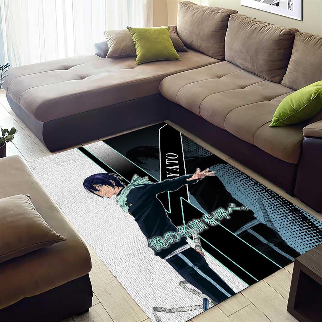 Yato Area Rug Urban Celestial Anime Style