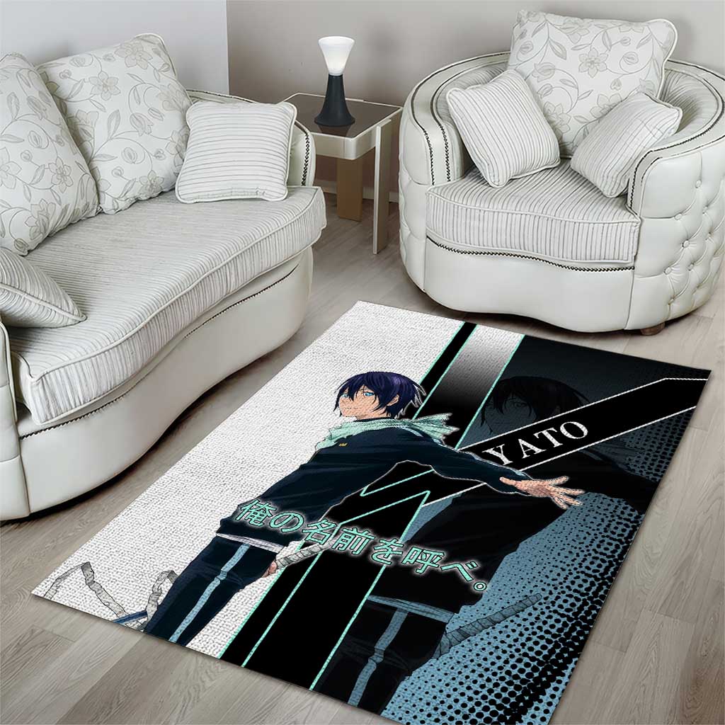 Yato Area Rug Urban Celestial Anime Style