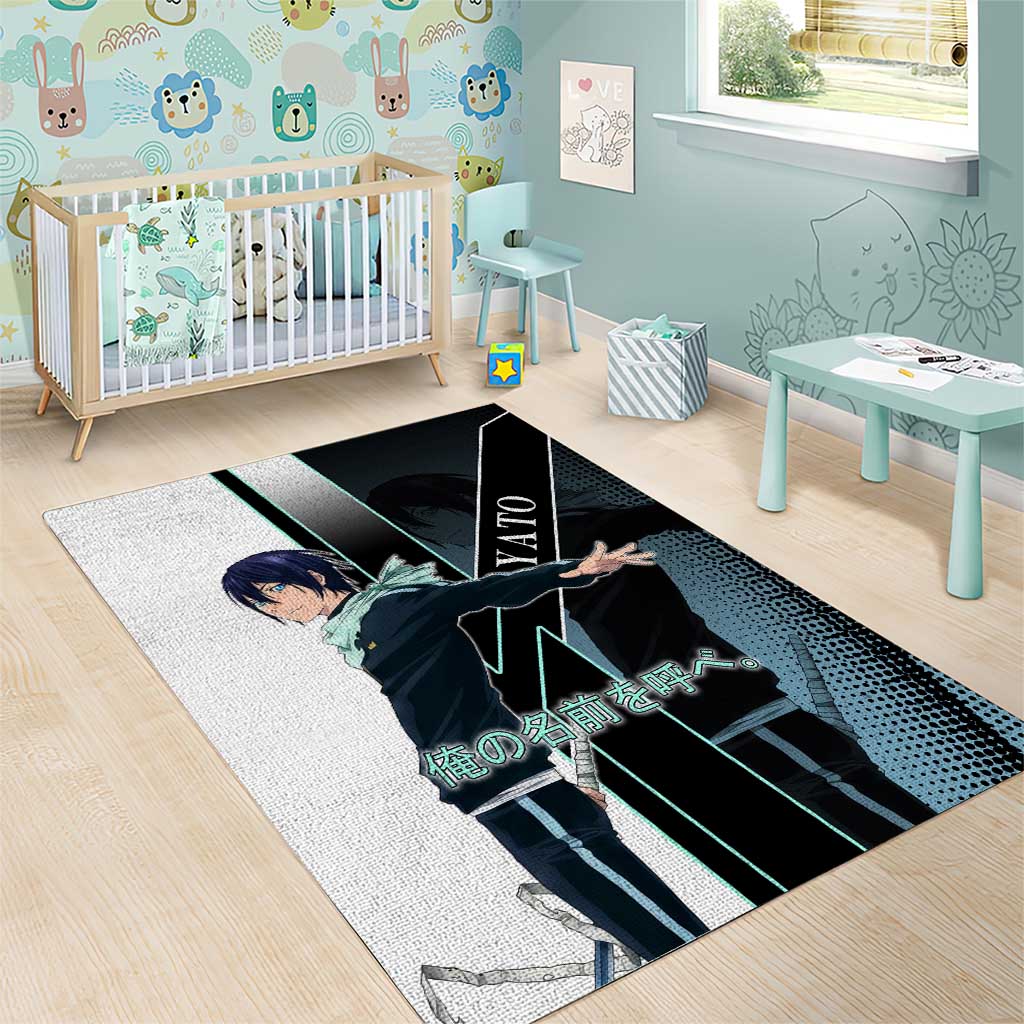 Yato Area Rug Urban Celestial Anime Style