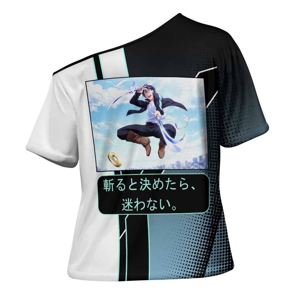 Yato Cross Shoulder Shirt Urban Celestial Anime Style
