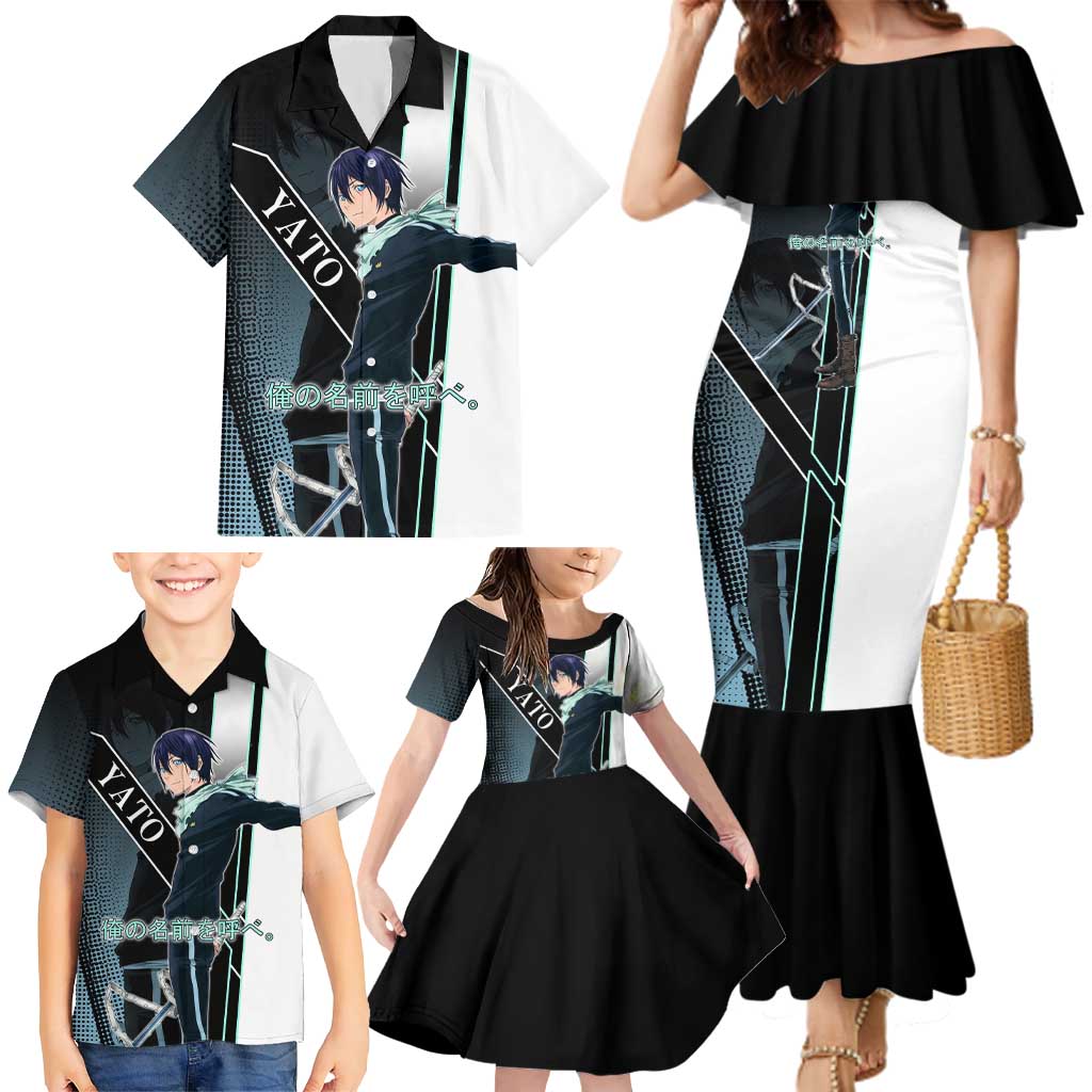 Yato Family Matching Mermaid Dress and Hawaiian Shirt Urban Celestial Anime Style