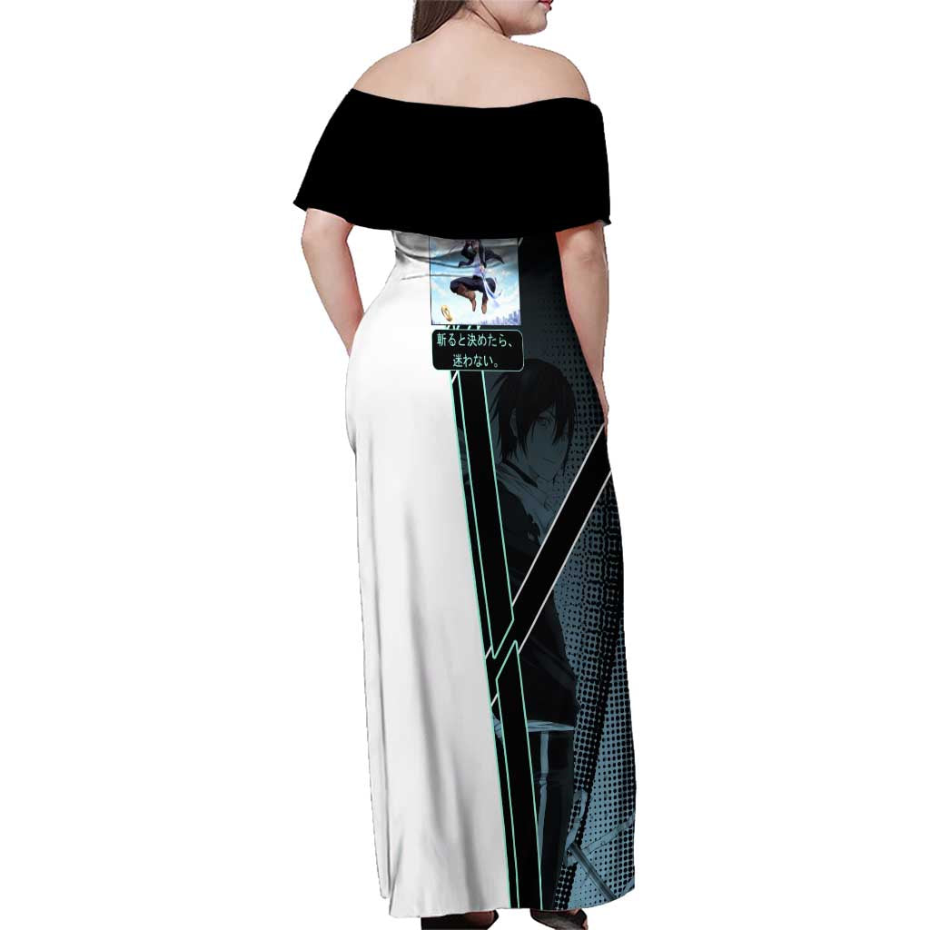 Yato Family Matching Off Shoulder Maxi Dress and Hawaiian Shirt Urban Celestial Anime Style