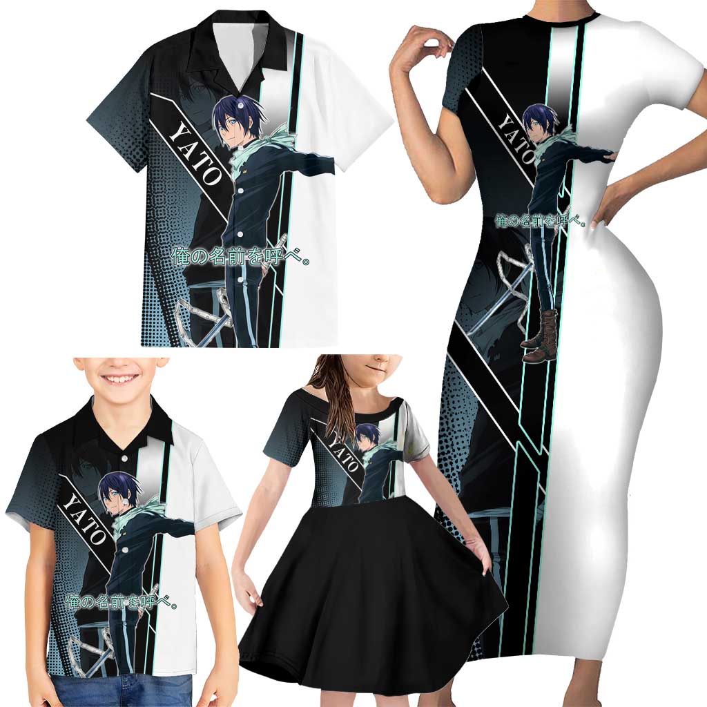 Yato Family Matching Short Sleeve Bodycon Dress and Hawaiian Shirt Urban Celestial Anime Style