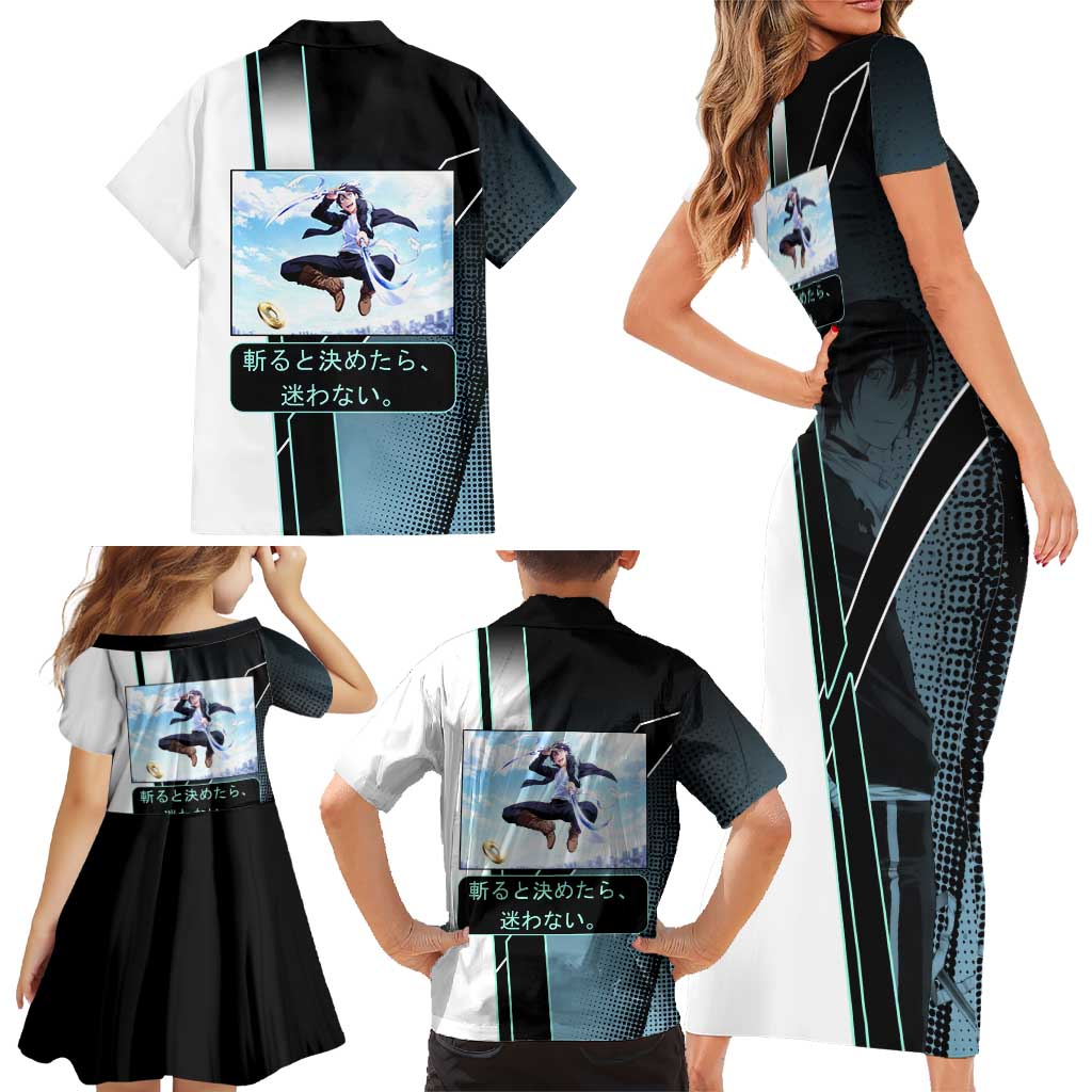 Yato Family Matching Short Sleeve Bodycon Dress and Hawaiian Shirt Urban Celestial Anime Style