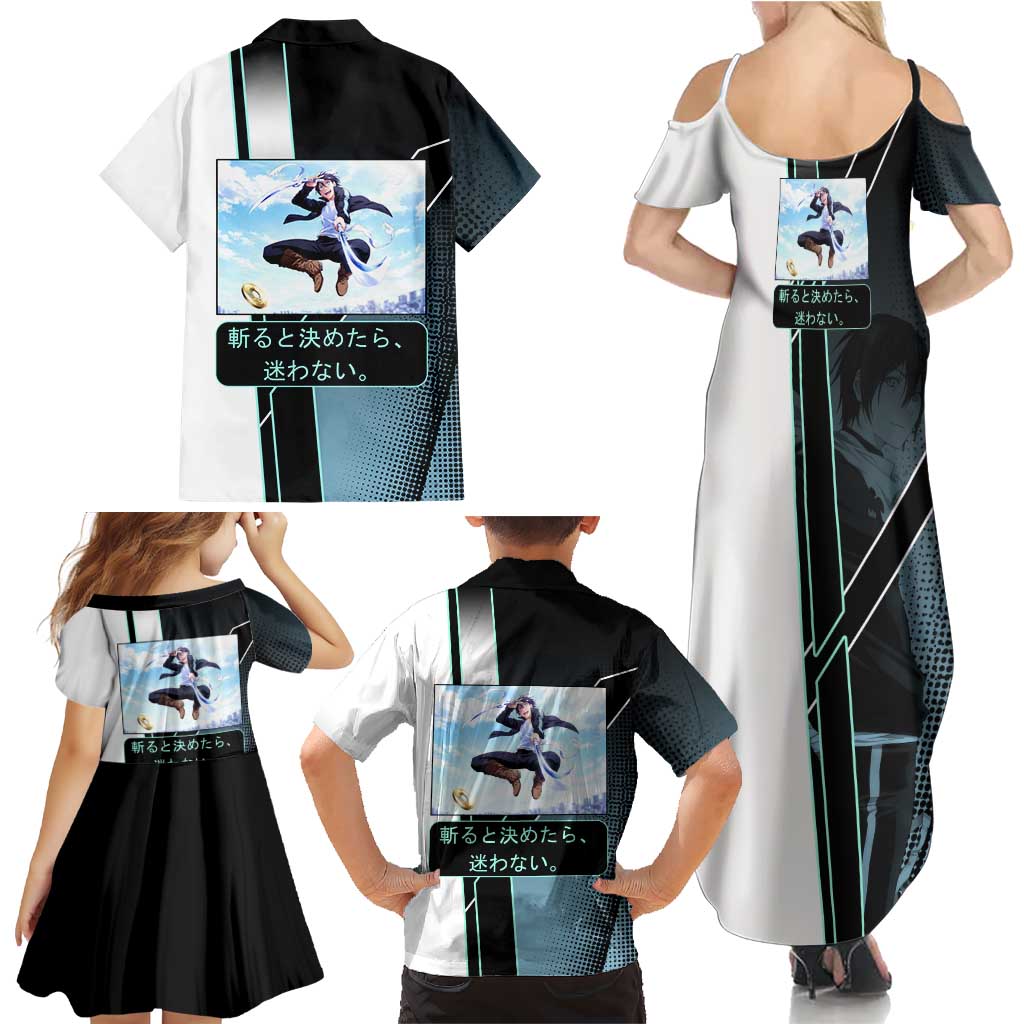 Yato Family Matching Summer Maxi Dress and Hawaiian Shirt Urban Celestial Anime Style