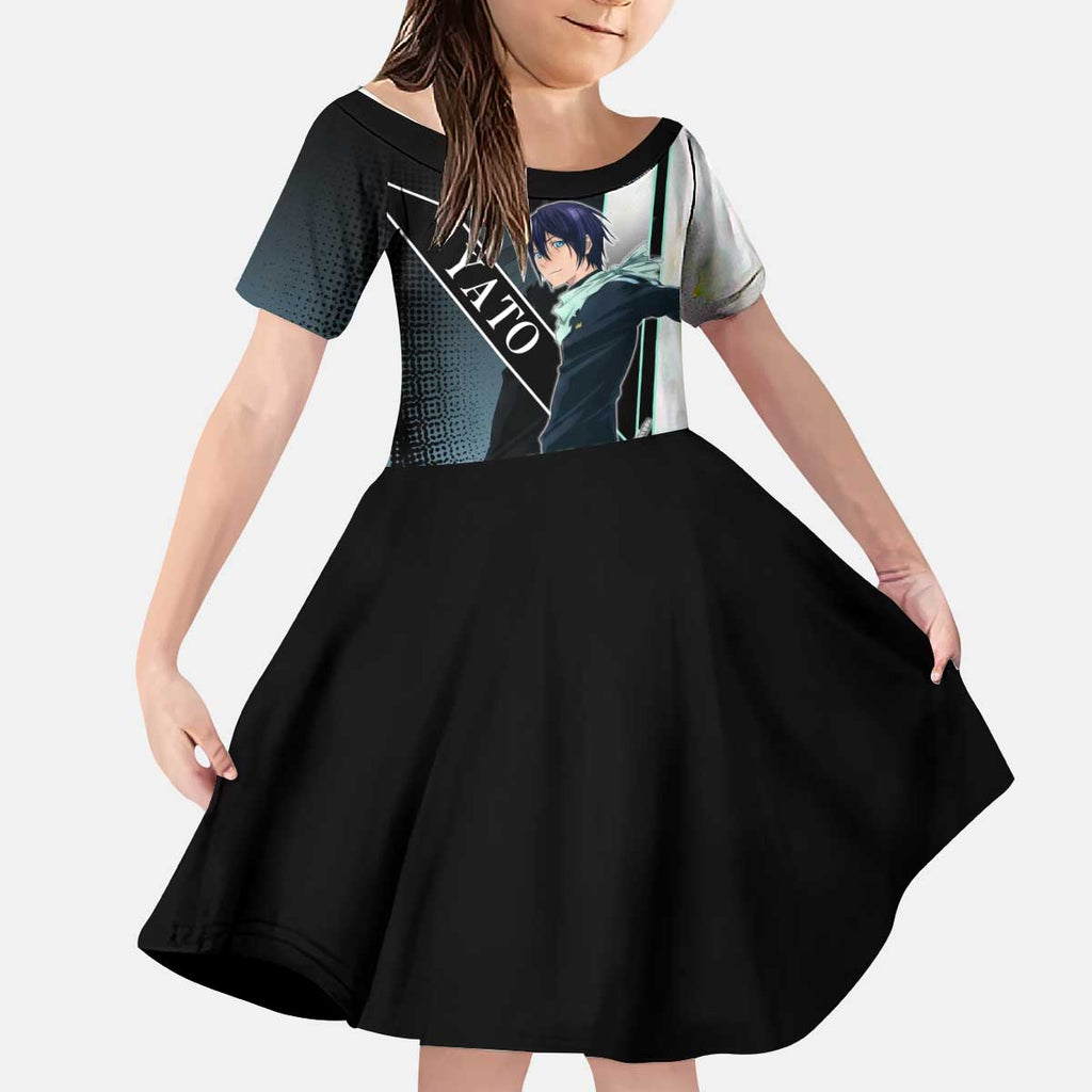 Yato Kid Short Sleeve Dress Urban Celestial Anime Style