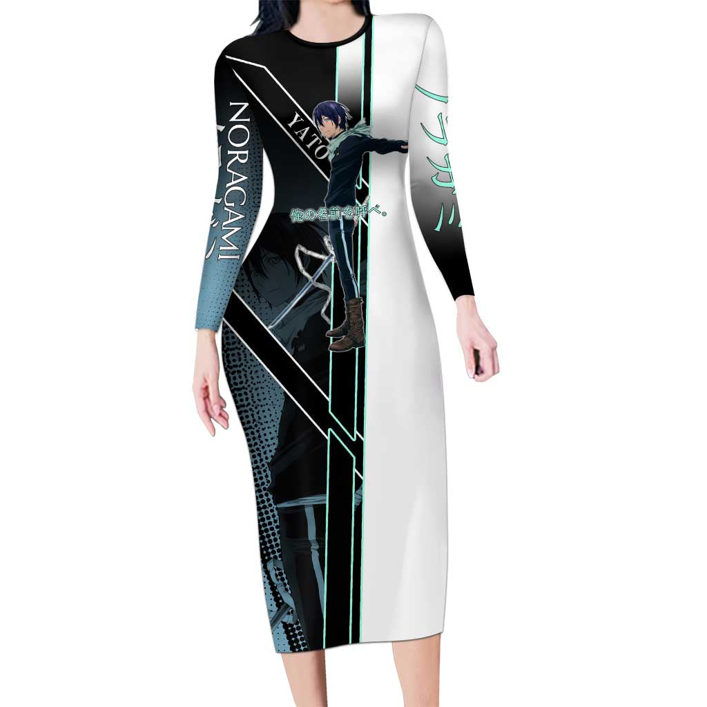 Yato Long Sleeve Bodycon Dress Urban Celestial Anime Style