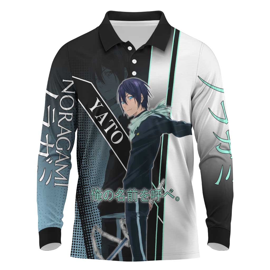 Yato Long Sleeve Polo Shirt Urban Celestial Anime Style