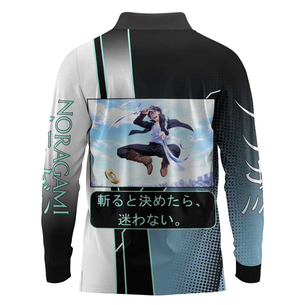 Yato Long Sleeve Polo Shirt Urban Celestial Anime Style