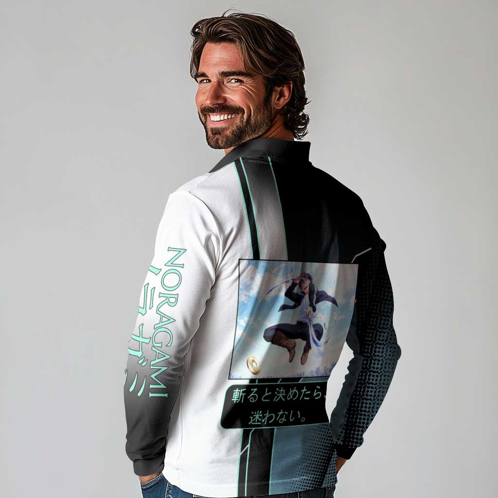 Yato Long Sleeve Polo Shirt Urban Celestial Anime Style