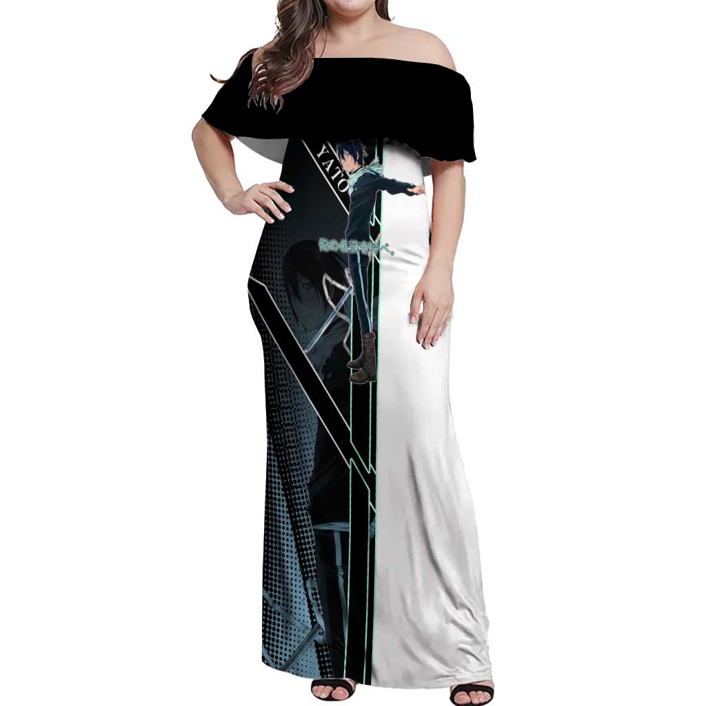 Yato Off Shoulder Maxi Dress Urban Celestial Anime Style