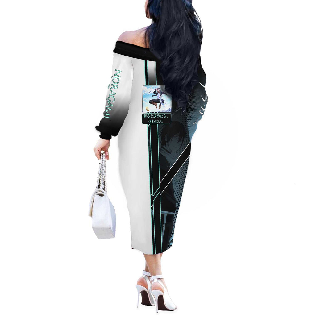 Yato Off The Shoulder Long Sleeve Dress Urban Celestial Anime Style
