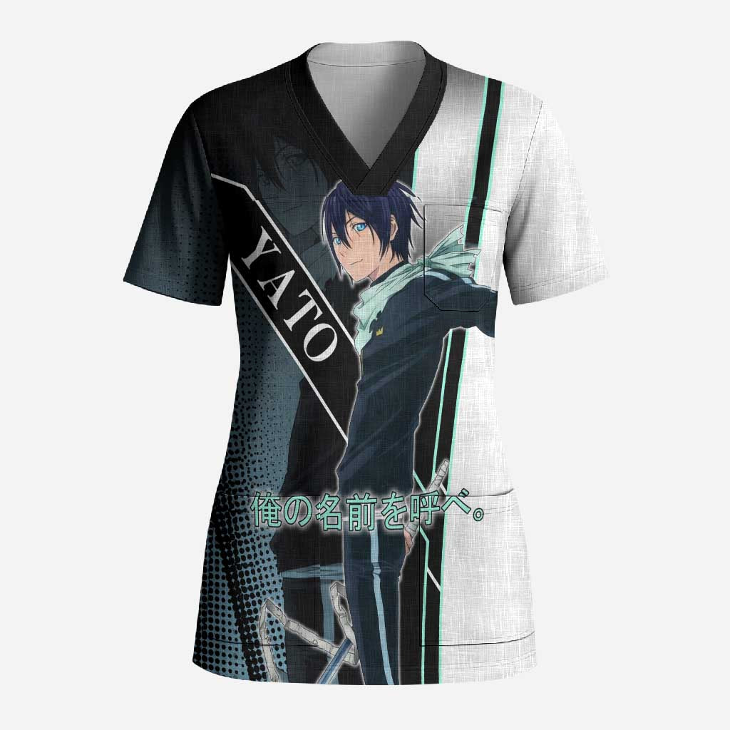 Yato Scrub Top Urban Celestial Anime Style