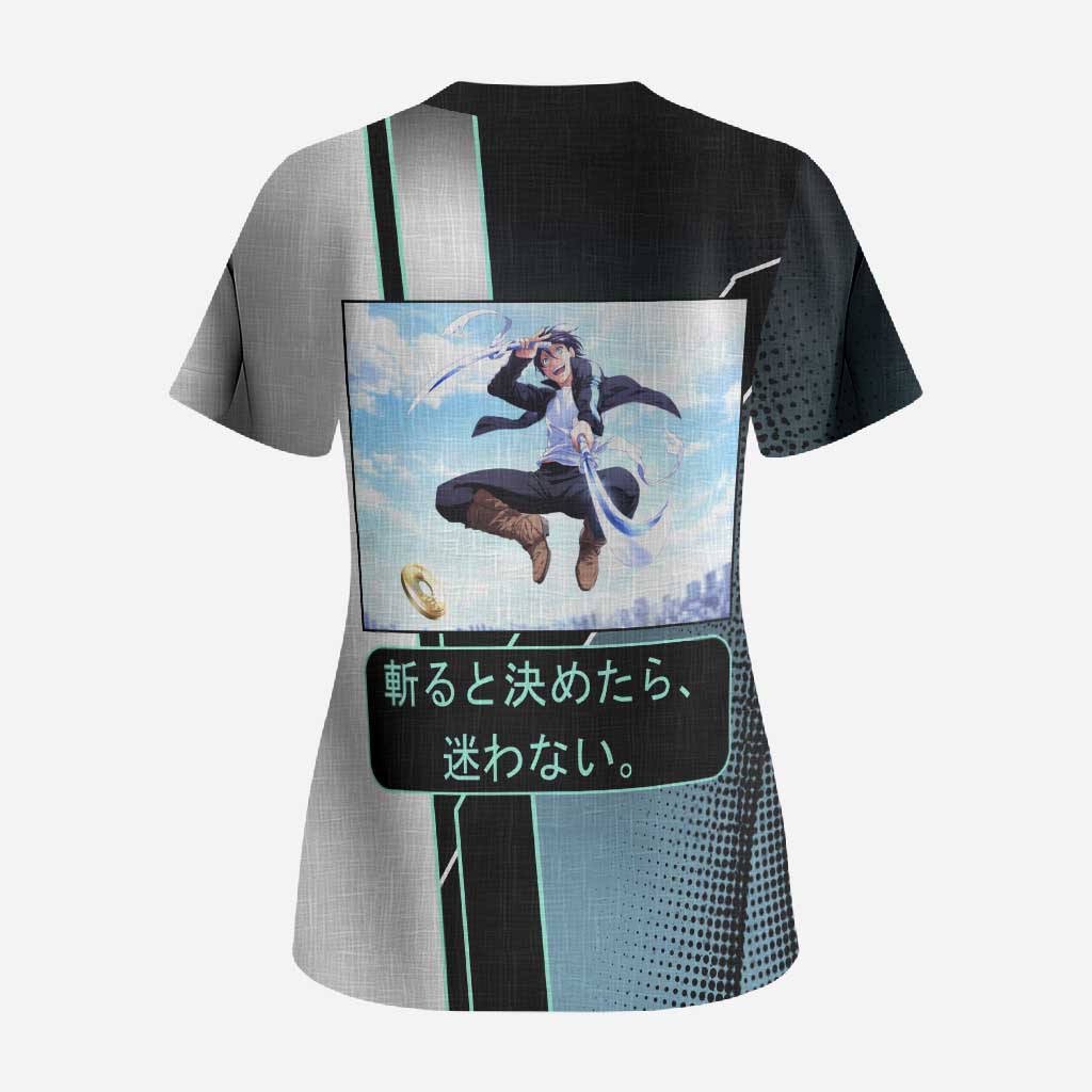 Yato Scrub Top Urban Celestial Anime Style