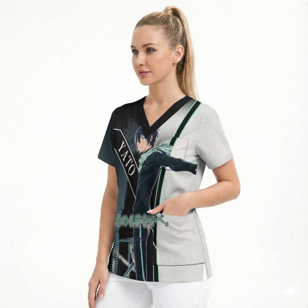 Yato Scrub Top Urban Celestial Anime Style