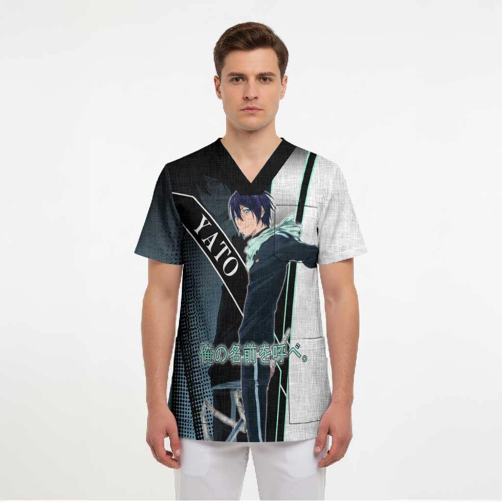 Yato Scrub Top Urban Celestial Anime Style
