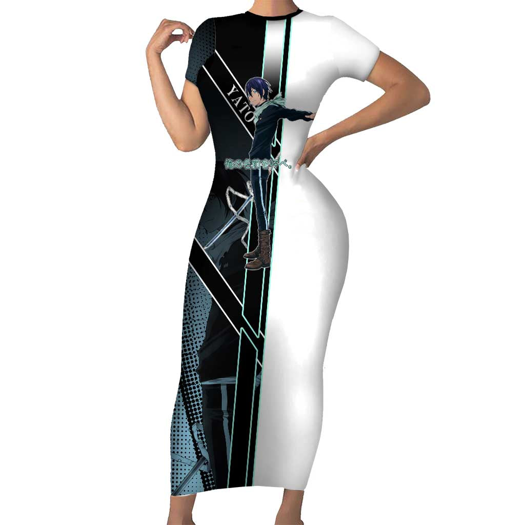 Yato Short Sleeve Bodycon Dress Urban Celestial Anime Style