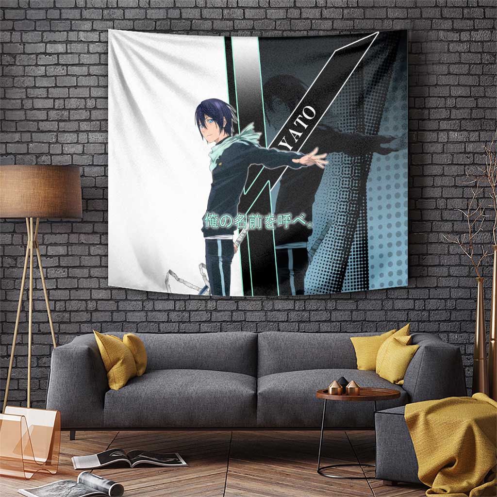 Yato Tapestry Urban Celestial Anime Style