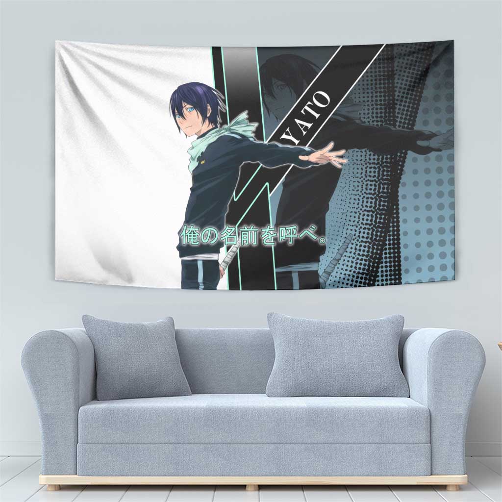 Yato Tapestry Urban Celestial Anime Style