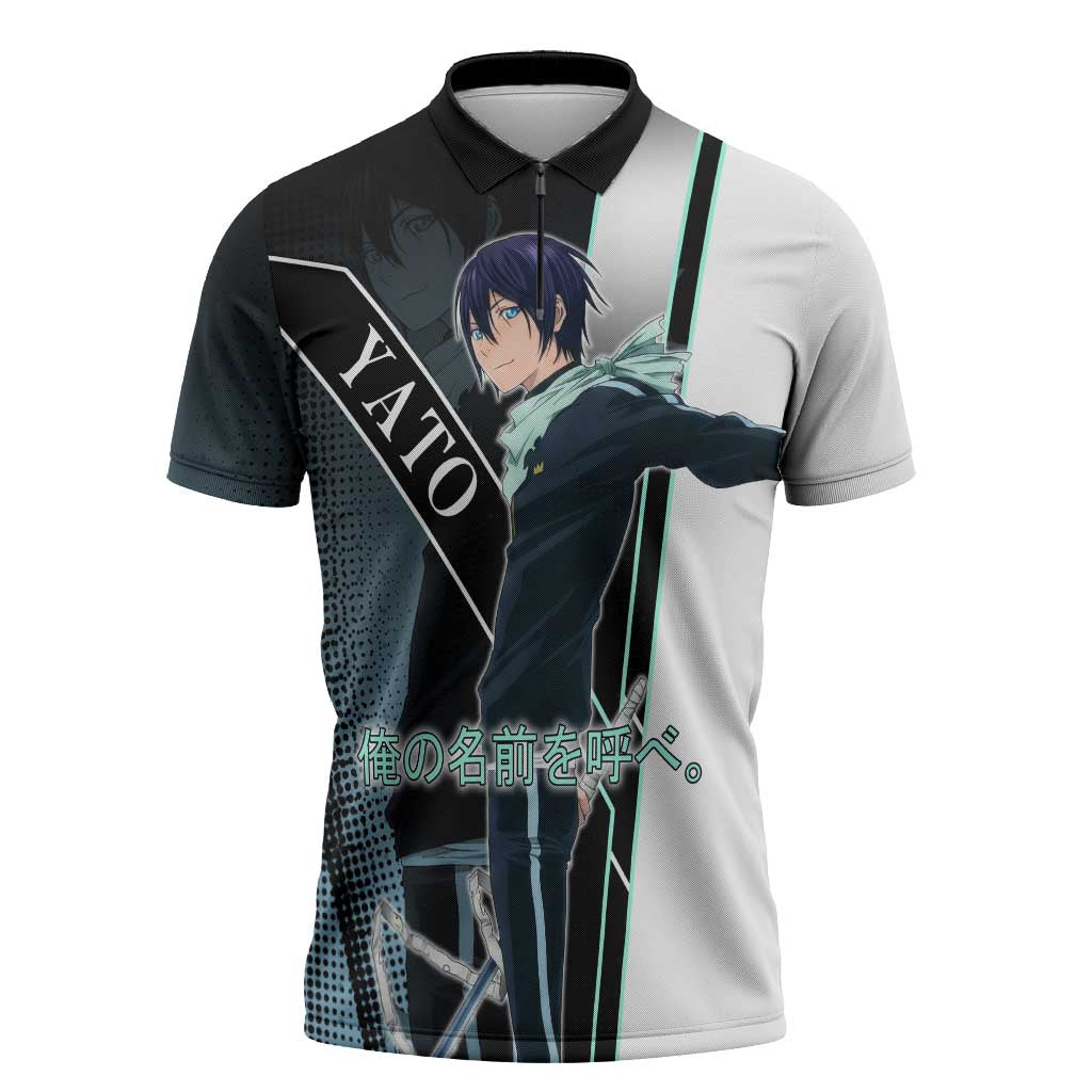 Yato Zipper Polo Shirt Urban Celestial Anime Style