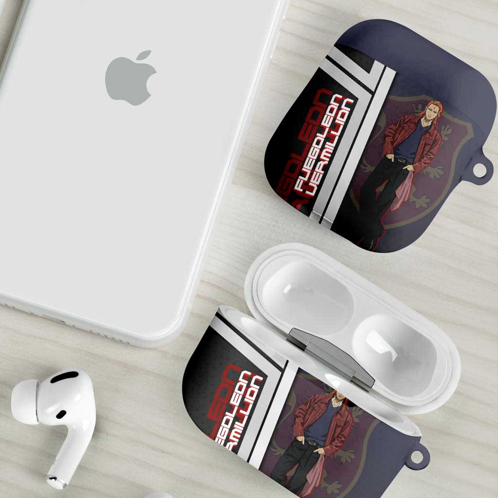 Black Clover Fuegoleon Vermillion AirPods Case Anime Illustration Style