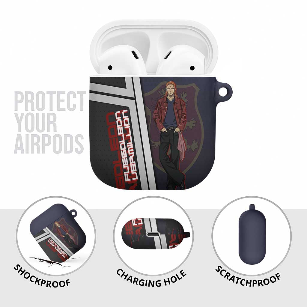 Black Clover Fuegoleon Vermillion AirPods Case Anime Illustration Style