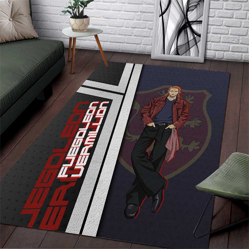 Black Clover Fuegoleon Vermillion Area Rug Anime Illustration Style