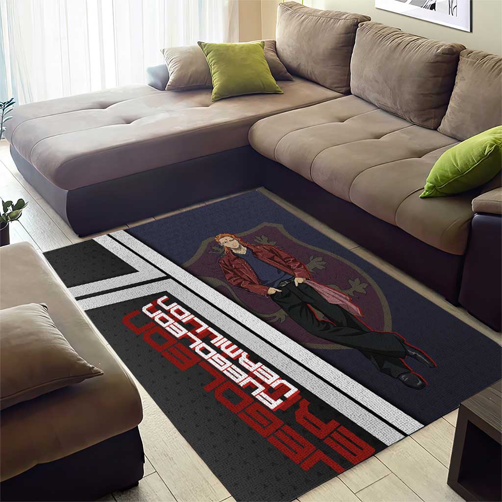 Black Clover Fuegoleon Vermillion Area Rug Anime Illustration Style