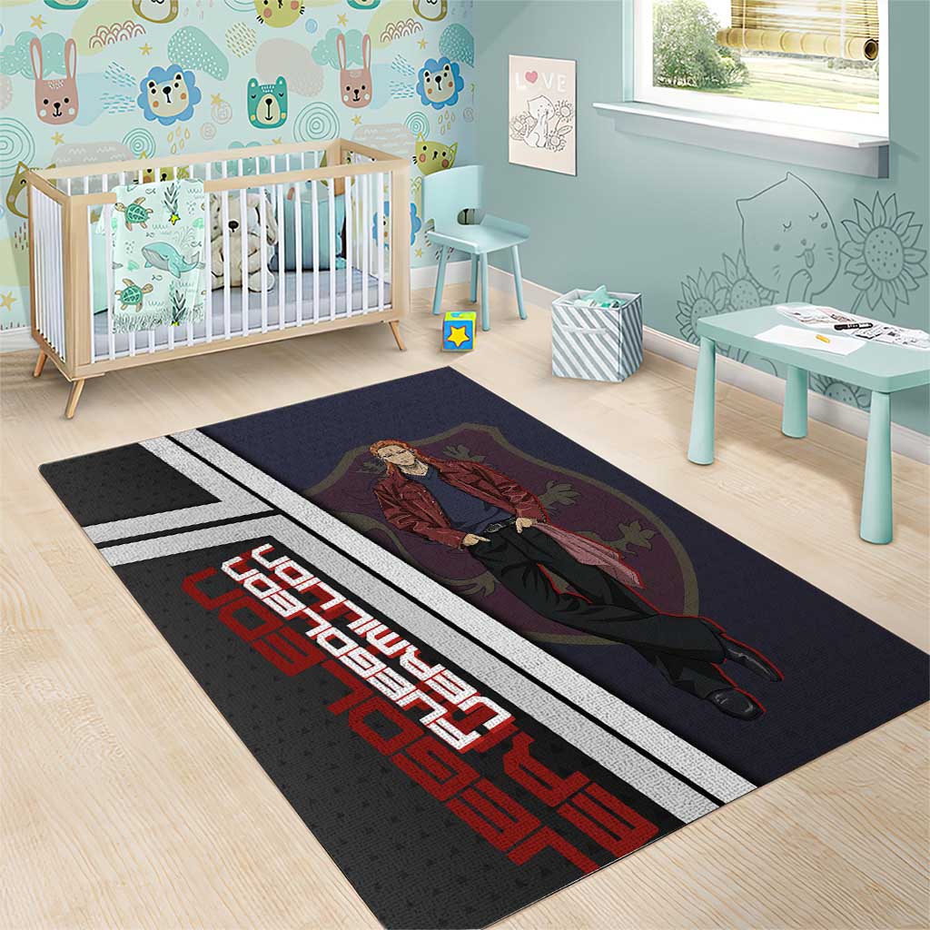 Black Clover Fuegoleon Vermillion Area Rug Anime Illustration Style