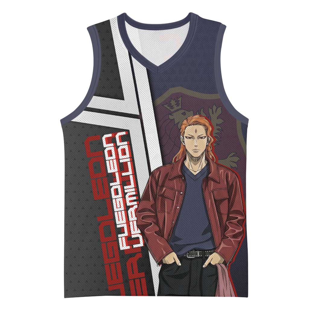 Black Clover Fuegoleon Vermillion Basketball Jersey Anime Illustration Style