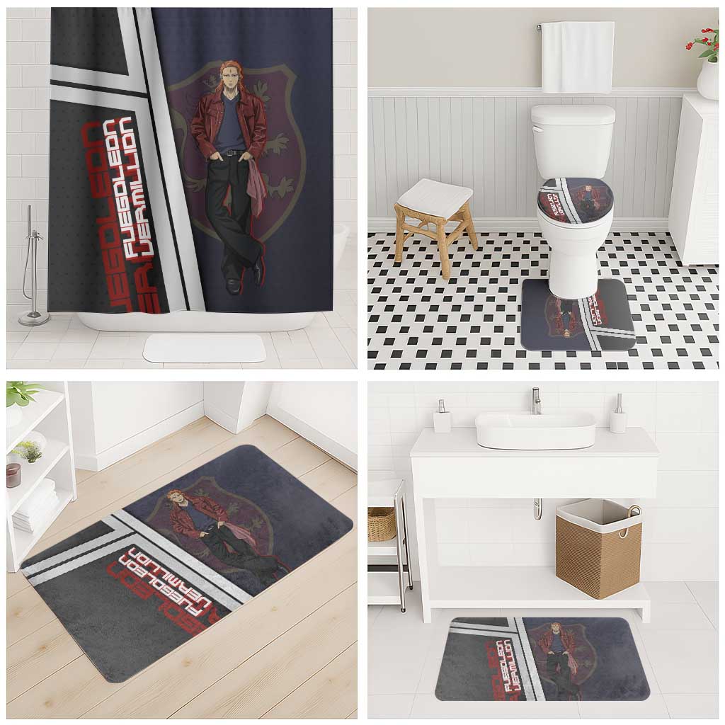 Black Clover Fuegoleon Vermillion Bathroom Set Anime Illustration Style