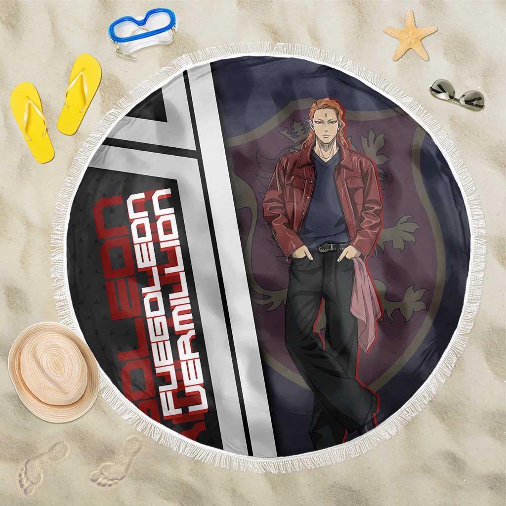 Black Clover Fuegoleon Vermillion Beach Blanket Anime Illustration Style